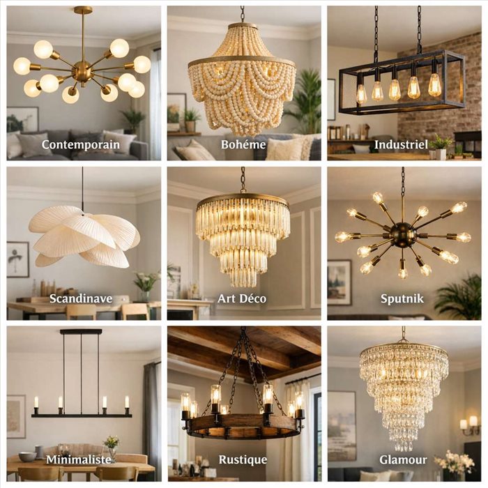 Les 9 styles de lustre tendance du moment
