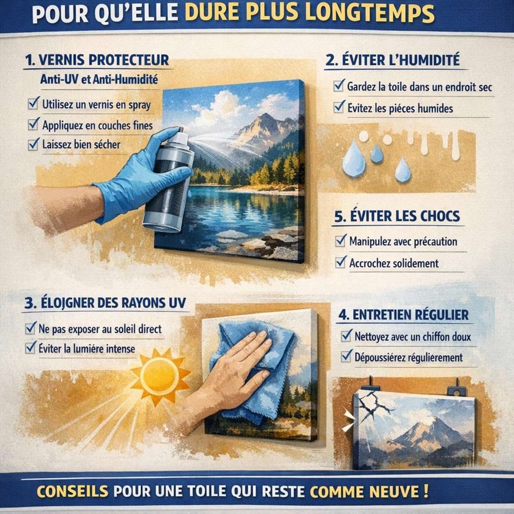 Comment protéger une toile imprimée pour qu’elle dure plus longtemps ?