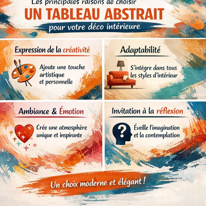 Les principales raisons de choisir un tableau abstrait pour votre déco intérieure