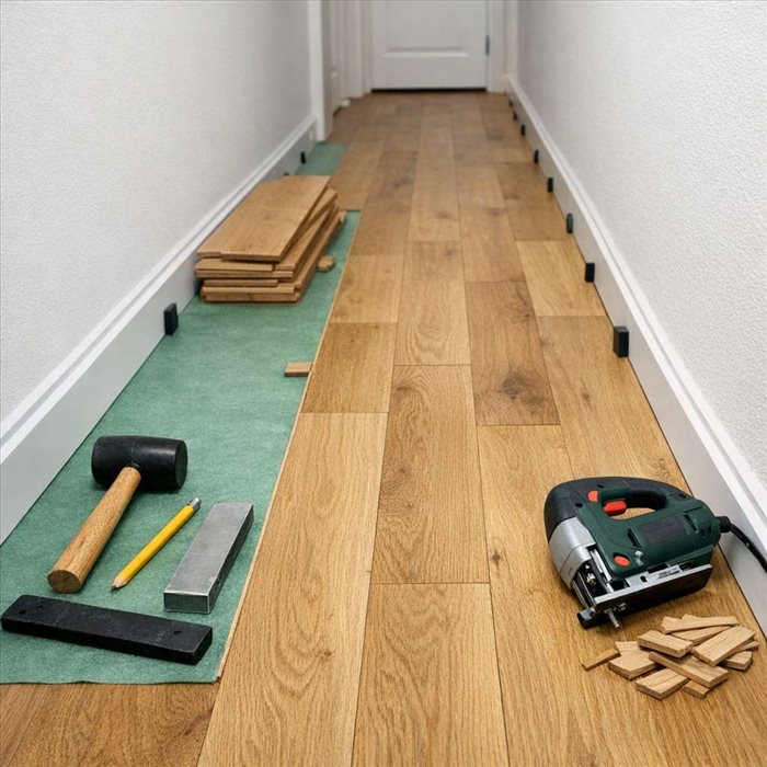 Parquet dans un couloir étroit : méthode, sens de pose et astuces