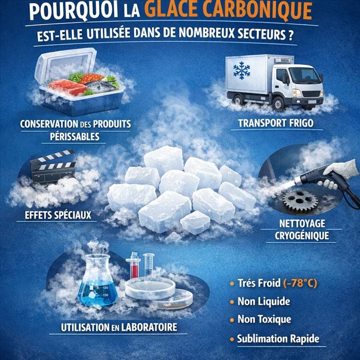 Pourquoi la glace carbonique est-elle utilisée dans de nombreux secteurs ?