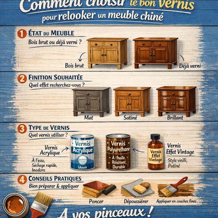 Comment choisir le bon vernis pour relooker un meuble chiné ?
