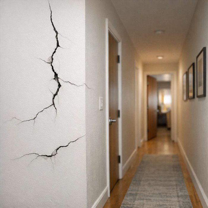 Pourquoi des fissures apparaissent-elles dans un couloir ? | Causes et solutions