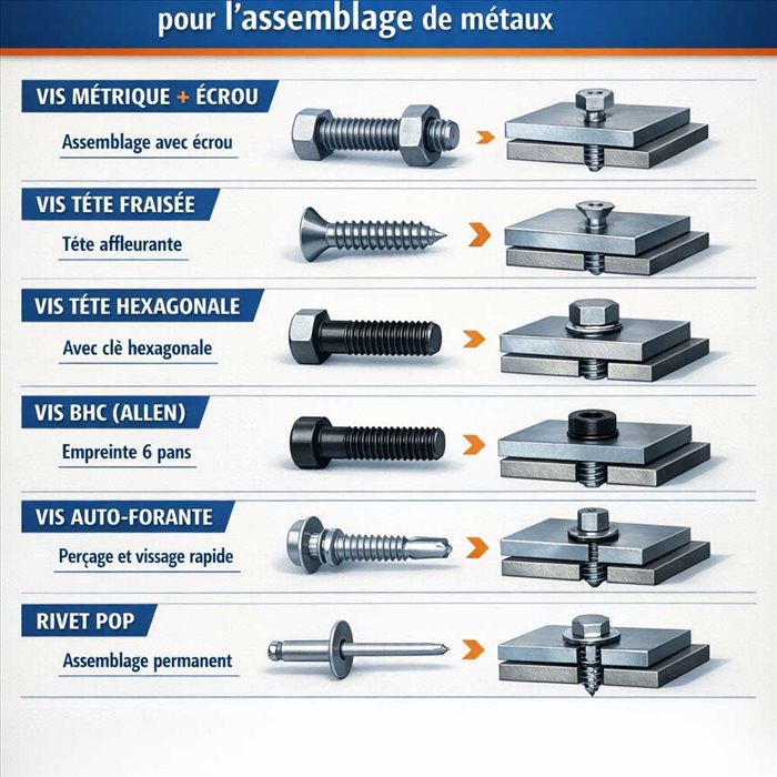 Choisir sa visserie pour l'assemblage de métaux
