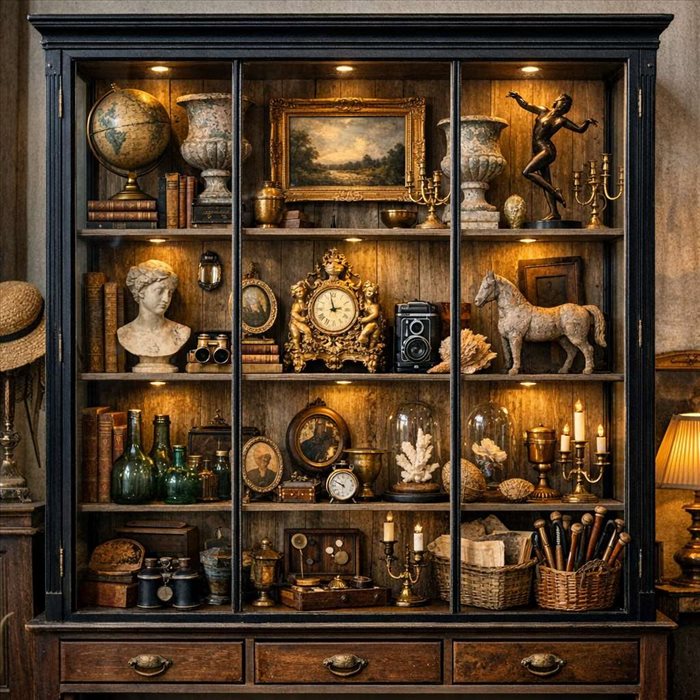 Vitrine : exposer ses objets chinés avec style