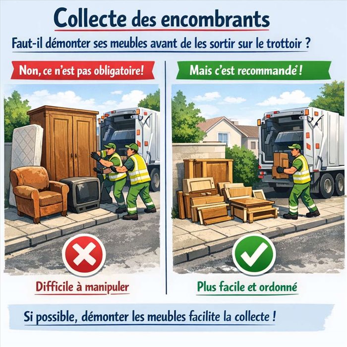 Collecte des encombrants : faut-il démonter ses meubles avant de les sortir sur le trottoir ?