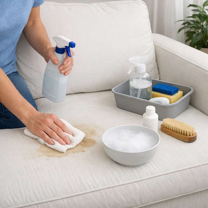 Nettoyer un canapé blanc en tissu sans traces : guide complet